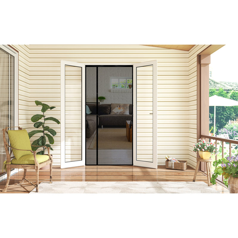 Porte moustiquaire en fibre de polyester magnétique Luxdecor - s'adapte aux dimensions de porte de 38 po x 82 po - taille d'écran 39 po x 83 po
