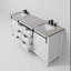 Ensemble de meuble-lavabo double avec robinet l 80 po x P 22 po Marsyas-113387724-113387725