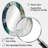 Green Blue Marbled Dreamscape II - Large Oval Wall Mirror On Metal-520913455
