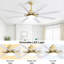 Ventilateur de plafond à profil bas de 66 pouces avec lumières à intensité variable et télécommande intelligente 6 vitesses-1680193344-1680193346