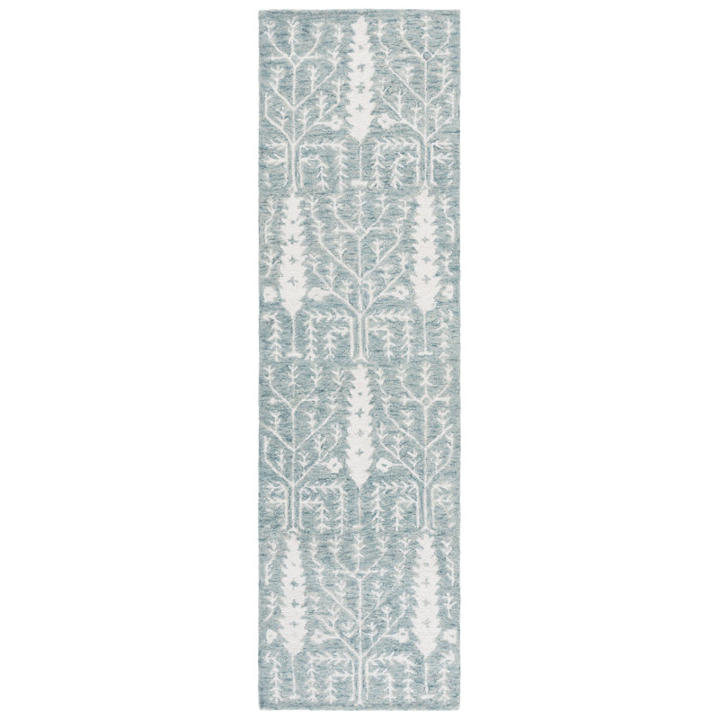 Hand-Tufted Wool and Cotton Area Rug, Runner 2'3" x 8'