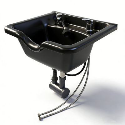 Shampoo Bowl For Salons, Wall Mounted Hair Washing Sink With Vacuum Breaker