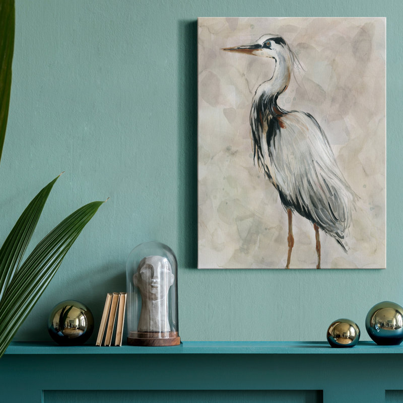 Crane at Dusk II - Impression sur toile tendue, H 36 po x l 24 po x P 1 po