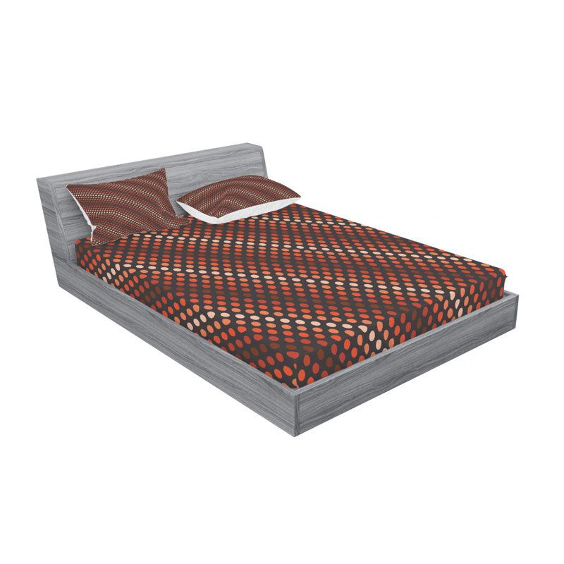 Ensemble de draps Funky Nostalgic In Contrast, Ensemble de draps pour lit double avec un drap-hou
