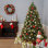 Sapin de Noël floqué et illuminé