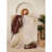 Luxurious Cotton Area Rug, 2.6 x 6.6 ft | 100% Cotton, 1200 g/m², Pile Height: 0.4 in, Total Thickness: 0.3 in | Antibacterial, Non-Slip PVC Underside, Machine Washable, Elegant Beige & Gold Design for Modern Spaces-112937056