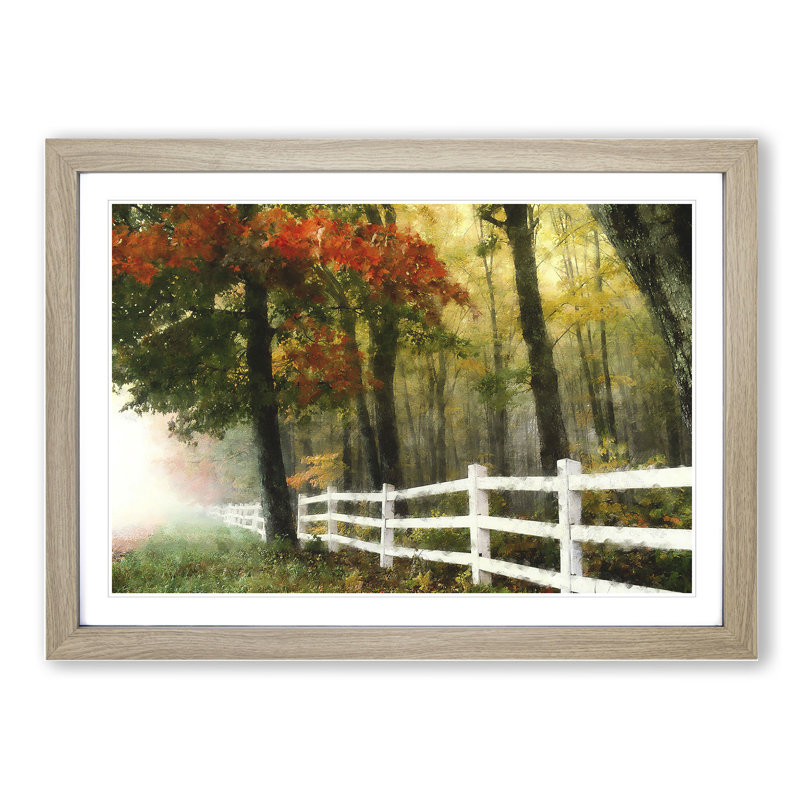 Autumn Forest Vol.6 - Picture Frame Graphic Art, Oak Framed, 27cm H x 36cm W x 2cm D