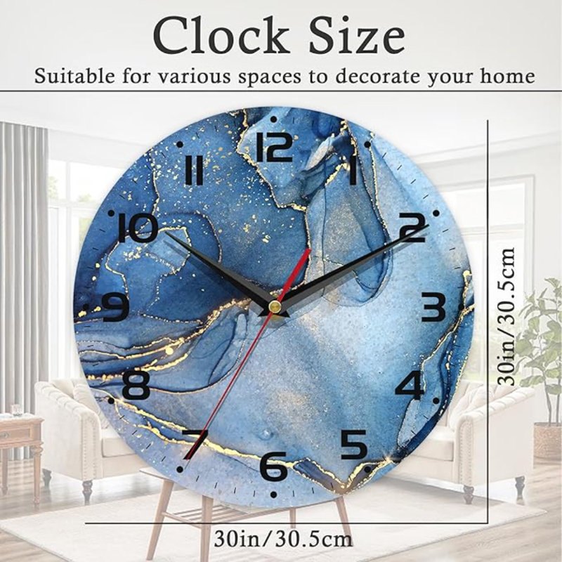 Horloge murale, décoration de cuisine silencieuse de 10 pouces sans tic-tac