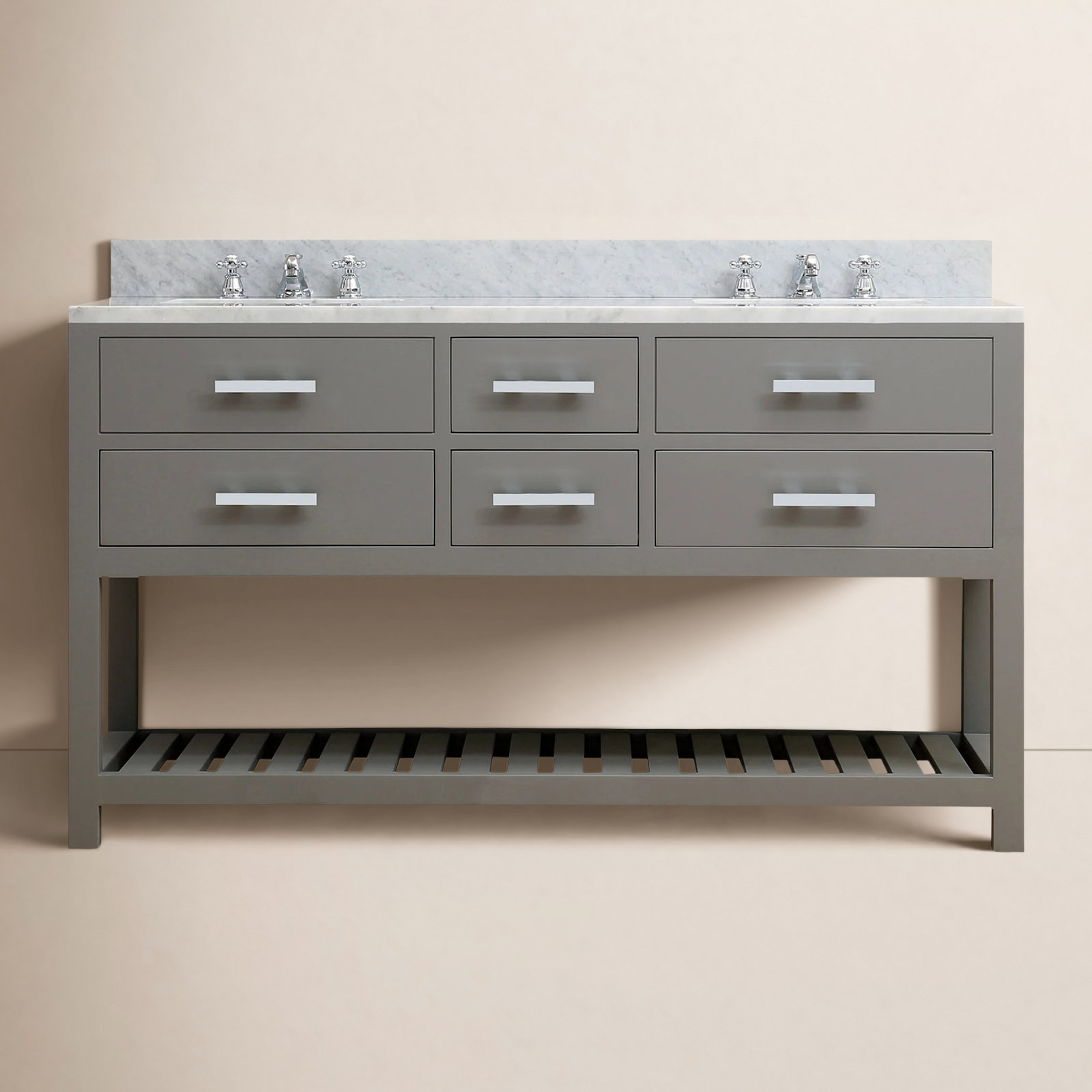 Cronin 60'' Double Bathroom Vanity, Cashmere Gray