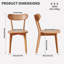 Chaises de salle à manger ergonomiques, ensemble de 2 chaises en chêne massif, style moderne pour la cuisine-1674048891