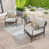 Dark Gray Frame/Beige Polyester Cushion