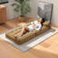 Canapé-lit convertible pliant avec matelas pliable et dossier à plateau-coussin-1264770193