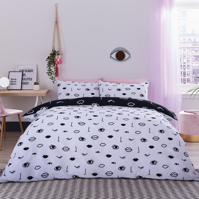 Eye woke up like this Duvet Cover Set, Single Duvet Cover + 1 Standard Pillowcase