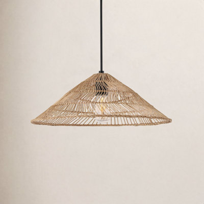 Aisma Dimmable Rattan Single Light Pendant