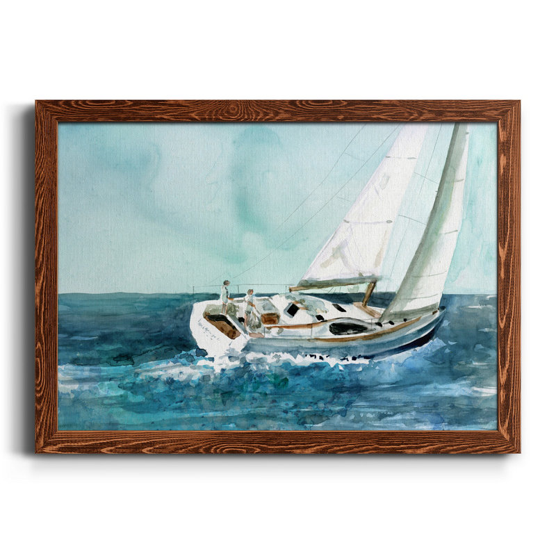 Delray Sail - Peinture sur toile encadrée, H 37,5 po x l 27,5 po x P 1,5 po, Érable