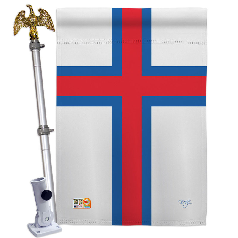 Double Sided 40'' H x 28'' W Polyester Flag Set