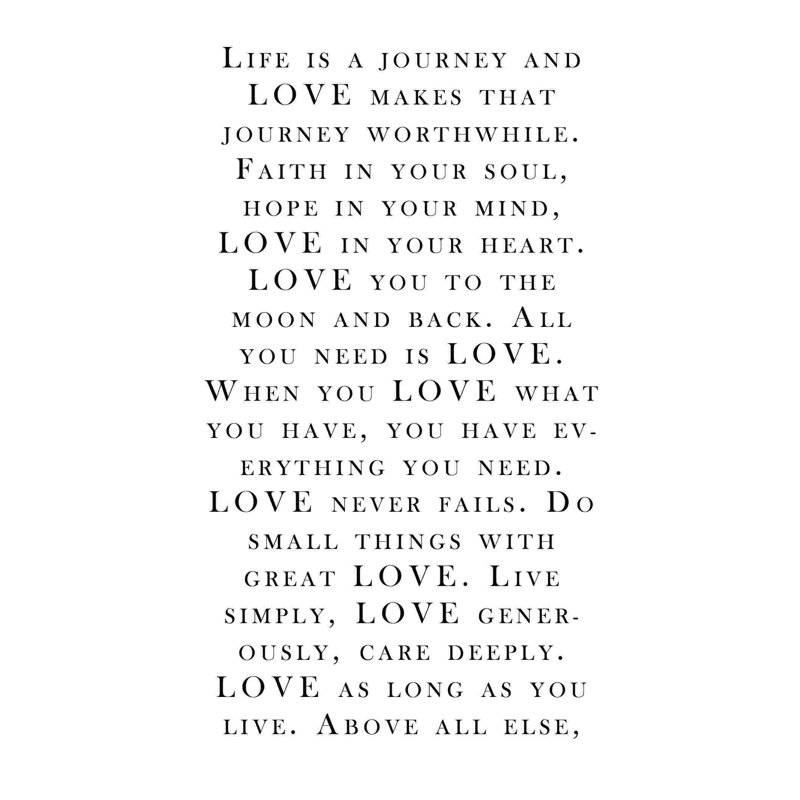 «Love Is Kind 2», H 12 po x l 8 po