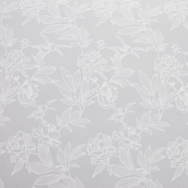 Gray Floral 6-Piece Queen Polyester Microfiber Sheet Set