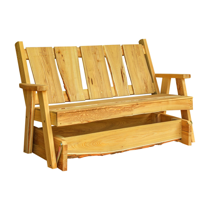 Banc d'extérieur en bois massif Ciarrai, Naturel