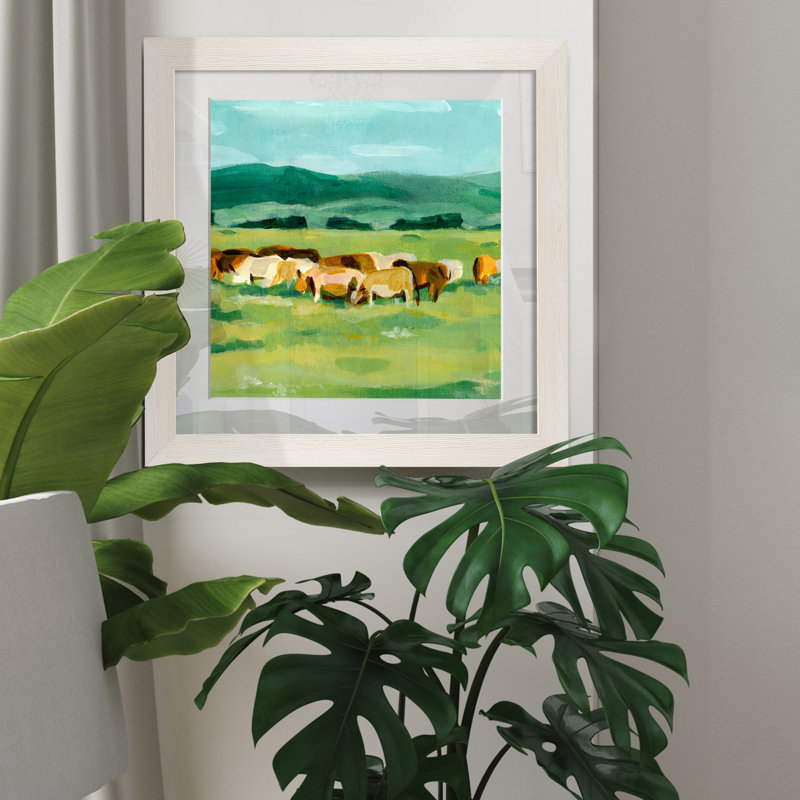 Pastel Fantasy II-impression sur toile encadrée, H 27,5 po x l 27,5 po x P 1,5 po, Cadre blanc