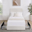 Structure de lit plateforme tapissier Queen Boucle, rangement, courbé