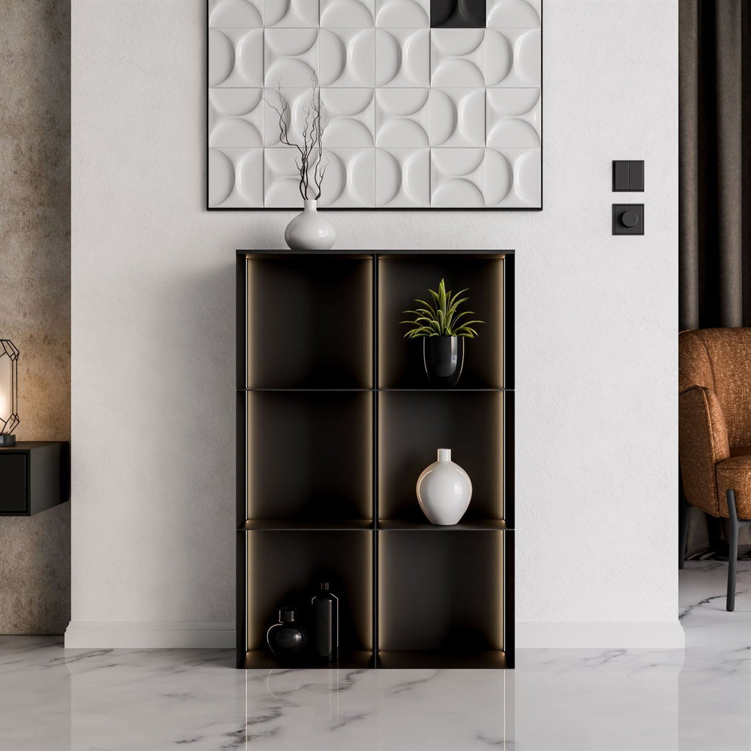 99cm H x 66cm W Metal Bookcase