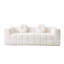 Canapé moderne de 84,6 pouces avec deux coussins décoratifs, tissu en polyester à poils longs texturé litchi doux pour la peau, canapé à trois places en mousse à carreaux-1180132658