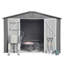 Remises extérieures en métal 10 x 12 pi, gris