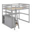 Lit mezzanine avec bureau et tablettes, deux tiroirs intégrés-2055382926