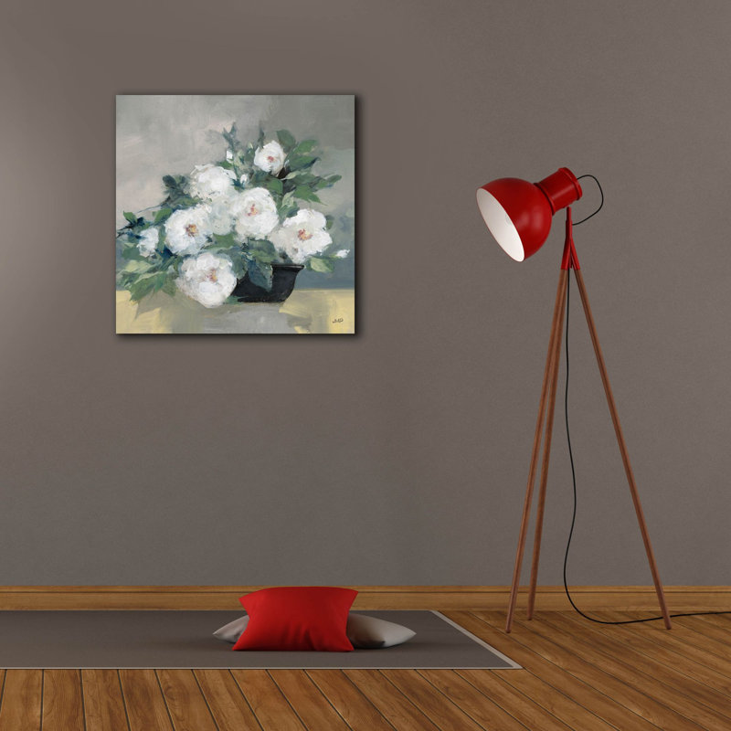 «Roses Of August 1» par Julia Purinton, art mural sur toile, H 26 po x l 26 po x P 1,5 po