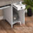 Small Computer Desk with Hutch in Pure White and Shiplap Gray-328680169