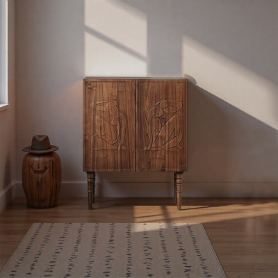American style carved living room shoe cabinet