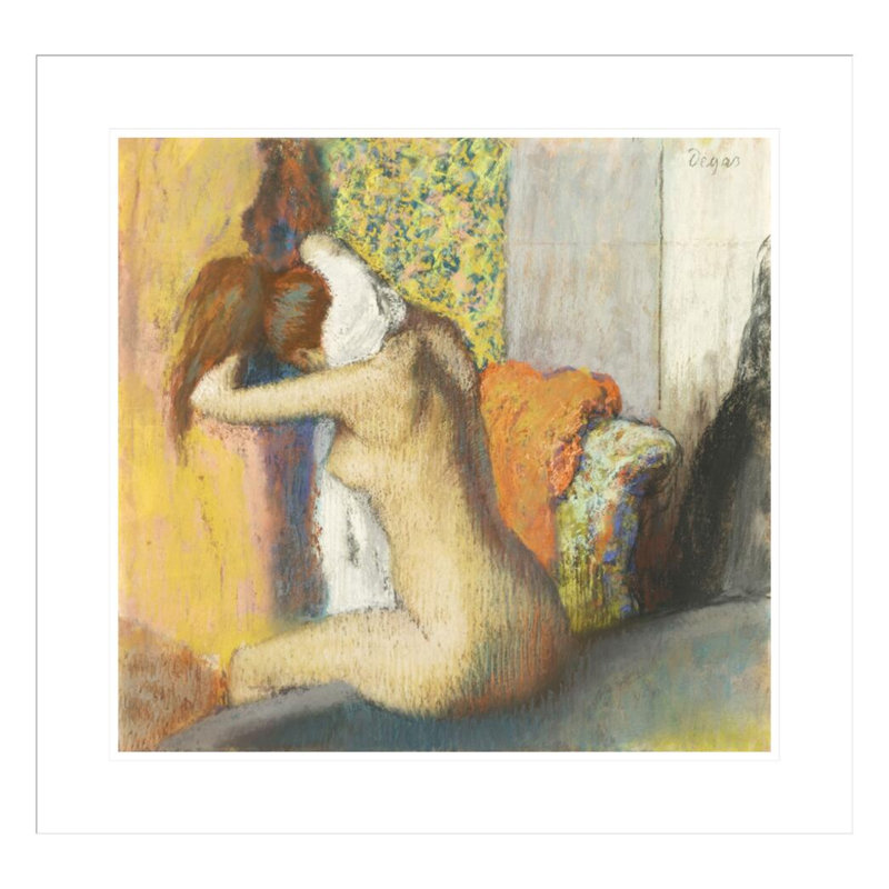 «Apres le bain femme s'essuyant la nuque» par Edgar Degas, H 23,5 po x l 24,56 po