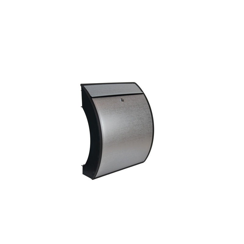 Turn Wall Mounted Lockable Weatherproof Post Box, Stainless Steel