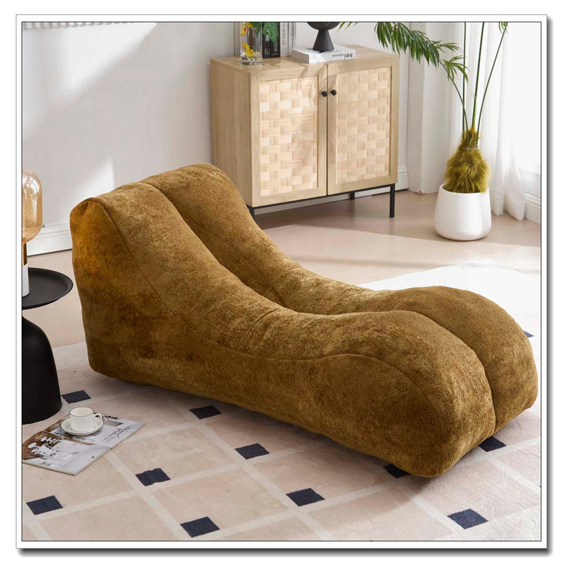 Pouf rembourré, Brun
