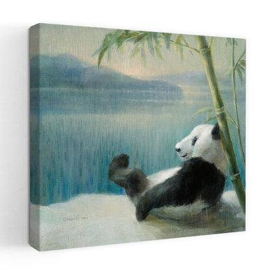 Art contemporain asiatique reposant en bambou avec des animaux