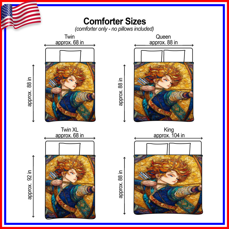 Stained Glass Archer Comforter, Twin