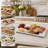 Creative Home Natural Off-White Marble Rectangular Pastry Board Cheese Board Serving Tray for Appetizers Bread Snacks, 12 x 18 Inch