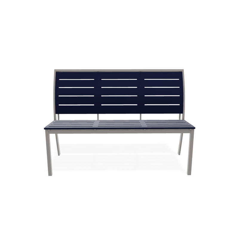 Bazza Outdoor Bench, Kona P10, Textured Warm Gray