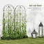 Outsunny Set of 2 Metal Garden Trellis, 150 x 50 cm, Bird Design