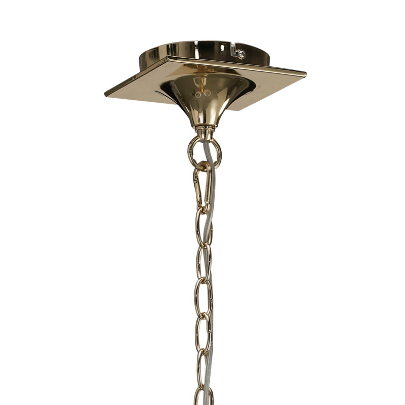 Eurich 3 - Light Shaded Chandelier, French Gold/White