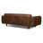Brescia 92" Full-Grain Genuine Italian Leather Sofa in Chocolate Brown