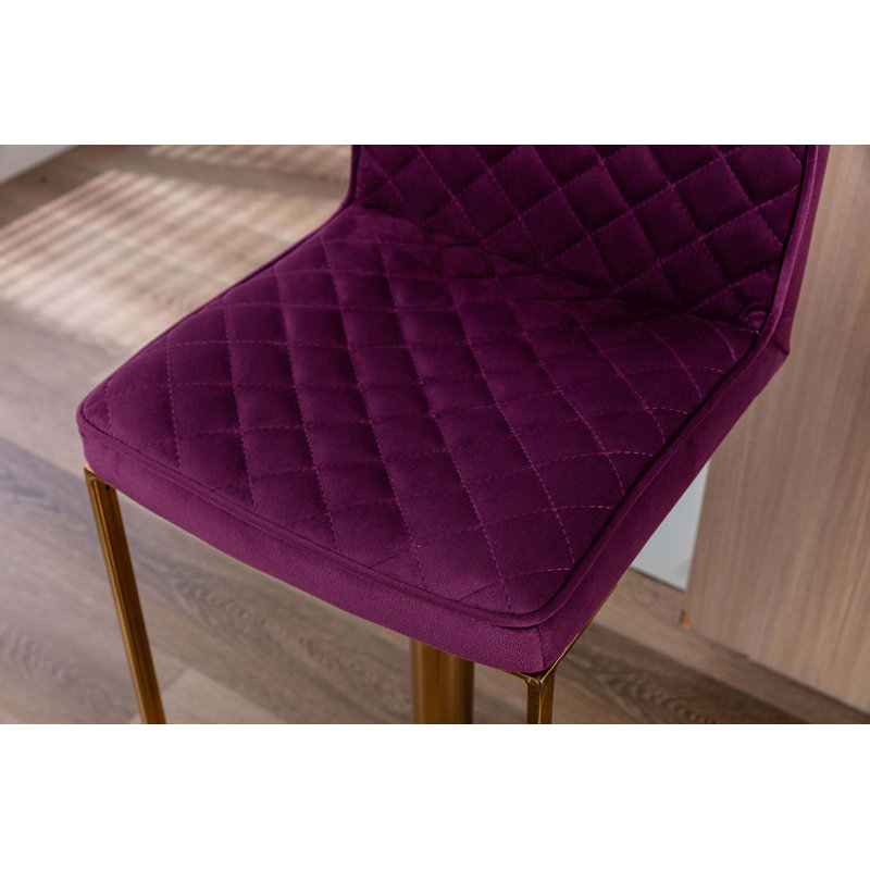 Tabouret pivotant à hauteur réglable Aldegonde Zariyah, Mauve
