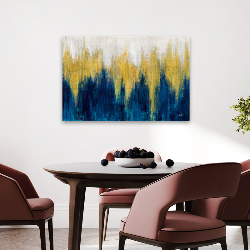 Abstract And Blue Glimmer II Crop Art, 24" H x 36" W