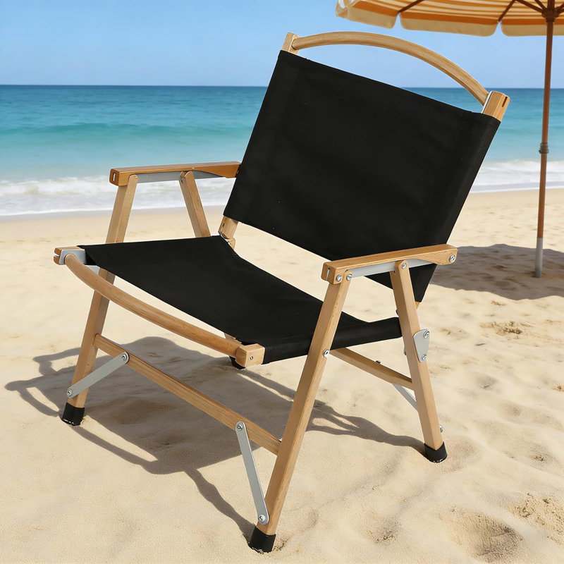 Camping Chair Beechwood Beach Chair Portable Folding For Camping, Lawn, Hiking, Sports, Hunting, Fishing, Patio & Backyard, 360 Lbs Capacity With Carry Bag(black)（2 Pack）