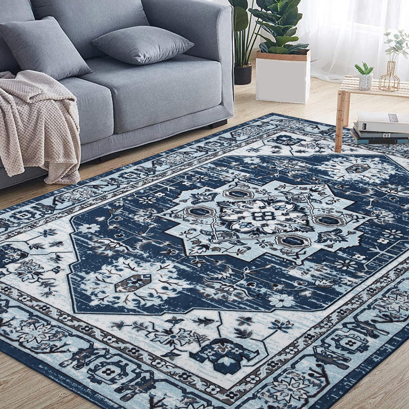 Abstract Machine Printed Area Rug, Rectangle 160 x 230 cm