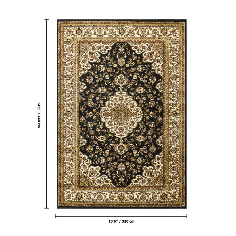 Tapis noir 10 pi 6 po x 14 pi 6 po noir, 10 pi 6 po x 14 pi 6 po