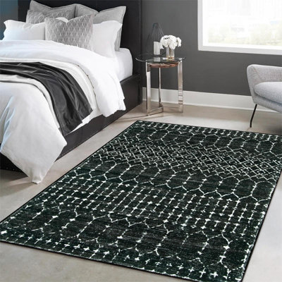 Keyniah Moroccan Machine Washable Area Rugs with Non-Slip Backing for Dining Room Office Entryway