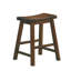 Ensemble de 2 tabourets de 18 pouces de hauteur avec siège à selle et meubles en bois massif au fini cerisier-188323866