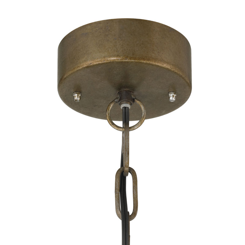 Riley Rattan and Wood Bead Chandelier, Black